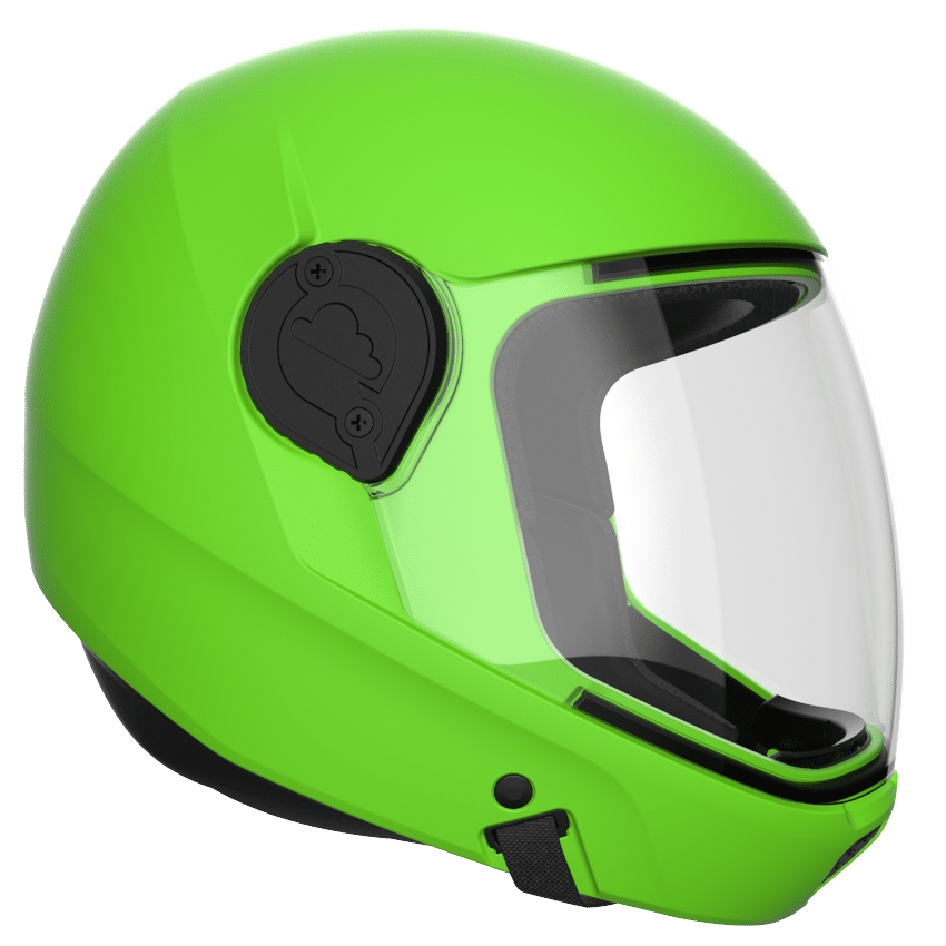 Cookie G4 skydiving helmet lime green